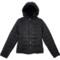 LIV & LOTTIE Big Girls Reversible Hooded Faux Fur Jacket - Insulated in Black