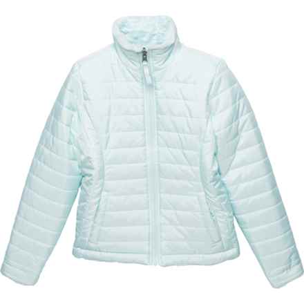 LIV & LOTTIE Big Girls Reversible Midweight Jacket - Insulated in Pale Mint
