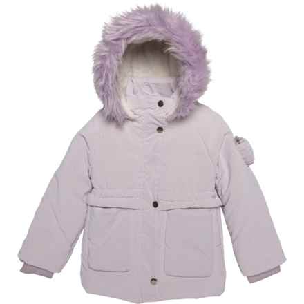 LIV & LOTTIE Little Girls Hooded Jacket - Insulated in Orchid Hush