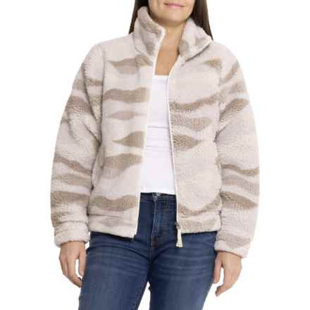 LIV OUTDOOR Ainsley Softec Full-Zip Fleece Jacket in Taupe Rolling Hills