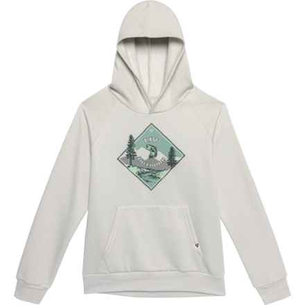 LIV OUTDOOR Big Boys Graphic Fleece Hoodie in White Onyx