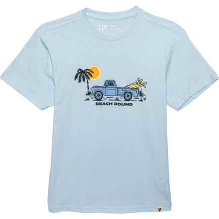 LIV OUTDOOR Big Boys Graphic T-Shirt - Short Sleeve in Blue Beach Bound