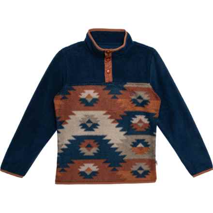 LIV OUTDOOR Big Boys Subzero Printed Fleece Shirt in Falcon Prairie Aztec