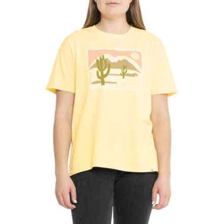 LIV OUTDOOR Desert Postcard Reagan Oversize Graphic T-Shirt -  Short Sleeve in Yellow Postcard