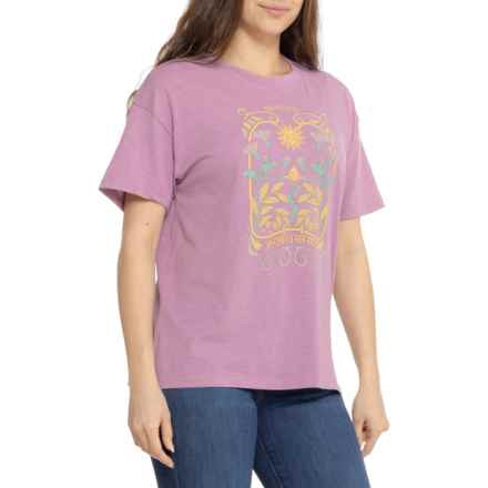LIV OUTDOOR Flower Market Reagan Oversized T-Shirt - Short Sleeve in Valerian
