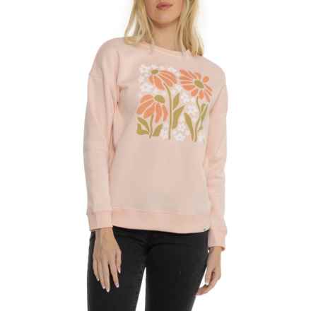 LIV OUTDOOR Gabriella Graphic Sweatshirt in Pale Dogwood/Spring Bloom Graphic