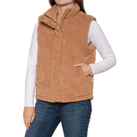 LIV OUTDOOR Kiara Corduroy Puffer Vest - Insulated in Lion