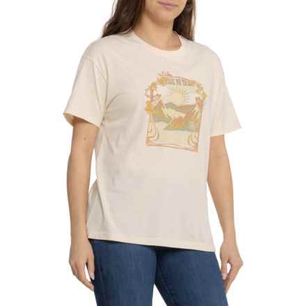 LIV OUTDOOR Leave No Trace Reagan Oversized T-Shirt - Short Sleeve in Birch