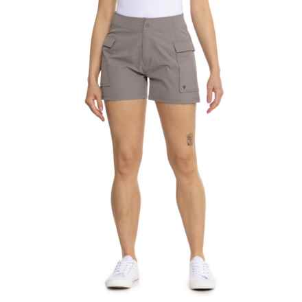 LIV OUTDOOR Roxy Stretch Crinkle Cargo Shorts - UPF 30+ in Driftwood