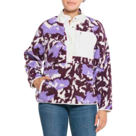 LIV OUTDOOR Tara Snap Neck Jacket in Purple Mountains Print