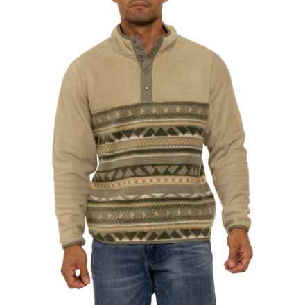 Liv Outdoors Subzero Aztec-Inspired Microfleece Jacket - Snap Neck in Twill