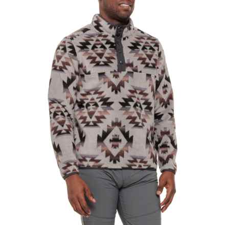 Liv Outdoors Subzero Printed Microfleece Jacket - Snap Neck in Smoke