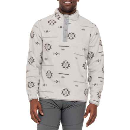 Liv Outdoors Subzero Printed Microfleece Jacket - Snap Neck in White Onyx