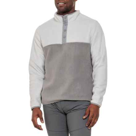 Liv Outdoors Subzero Two-Tone Microfleece Jacket - Snap Neck in Glacier Grey