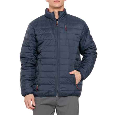 Liv Outdoors Summit Down-Blend Reversible Packable Jacket - Insulated in Mood Indigo/Mahogany