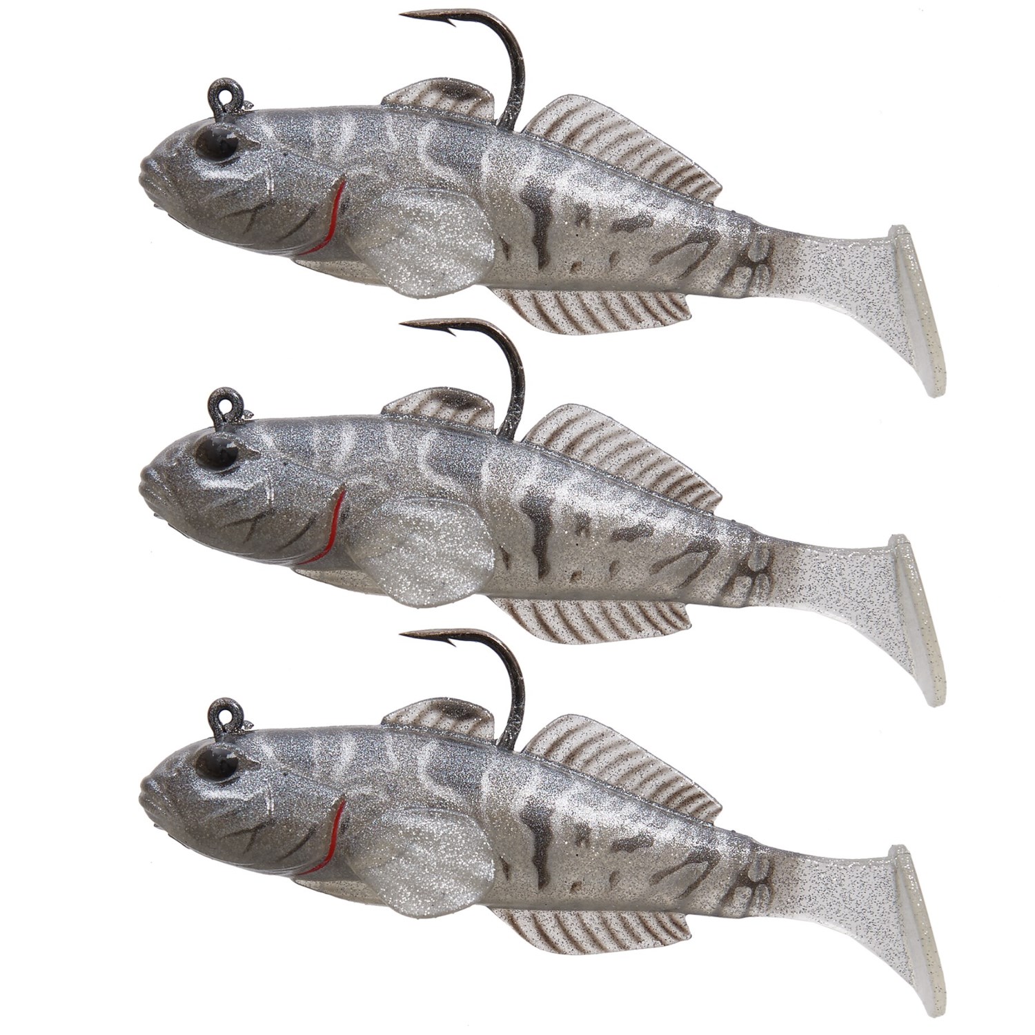 Live Target Goby Paddle Tail Lure 3Pack, 31/4” Save 40