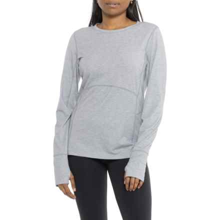 Lole Crew Base Layer Top - Long Sleeve in Heather Grey