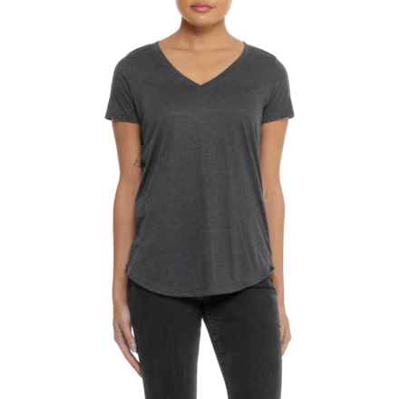 Lole Everyday V-Neck T-Shirt - Short Sleeve in Black Beauty