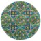 129VG_2 Loloi Aria Flat-Weave Cotton Accent Rug - 3’ Round