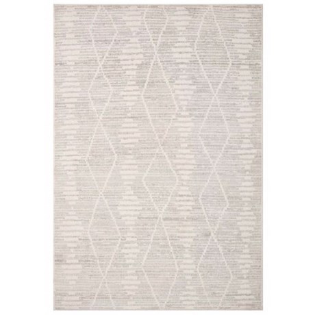 Loloi Diamond Shape Area Rug - 4x6’ in Silver