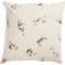 5WDYH_2 Loloi Whimsy Cat Throw Pillow - 18x18”, Feather Fill