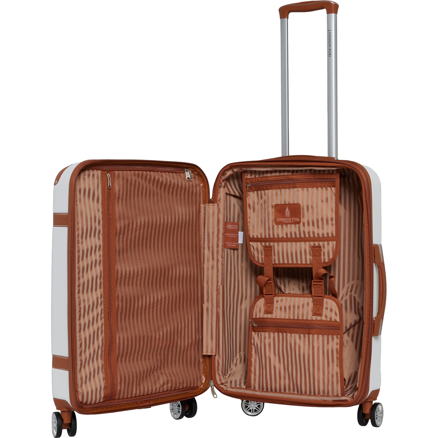 London Fog 24” Vintage II Spinner Suitcase - Hardside, Expandable