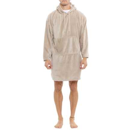 LONDON FOG COLLECTION Cozy Chevron Snuggle Pullover Hoodie - Long Sleeve in Natural