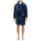 LONDON FOG COLLECTION Cozy Chevron Snuggle Pullover Hoodie - Long Sleeve in Navy