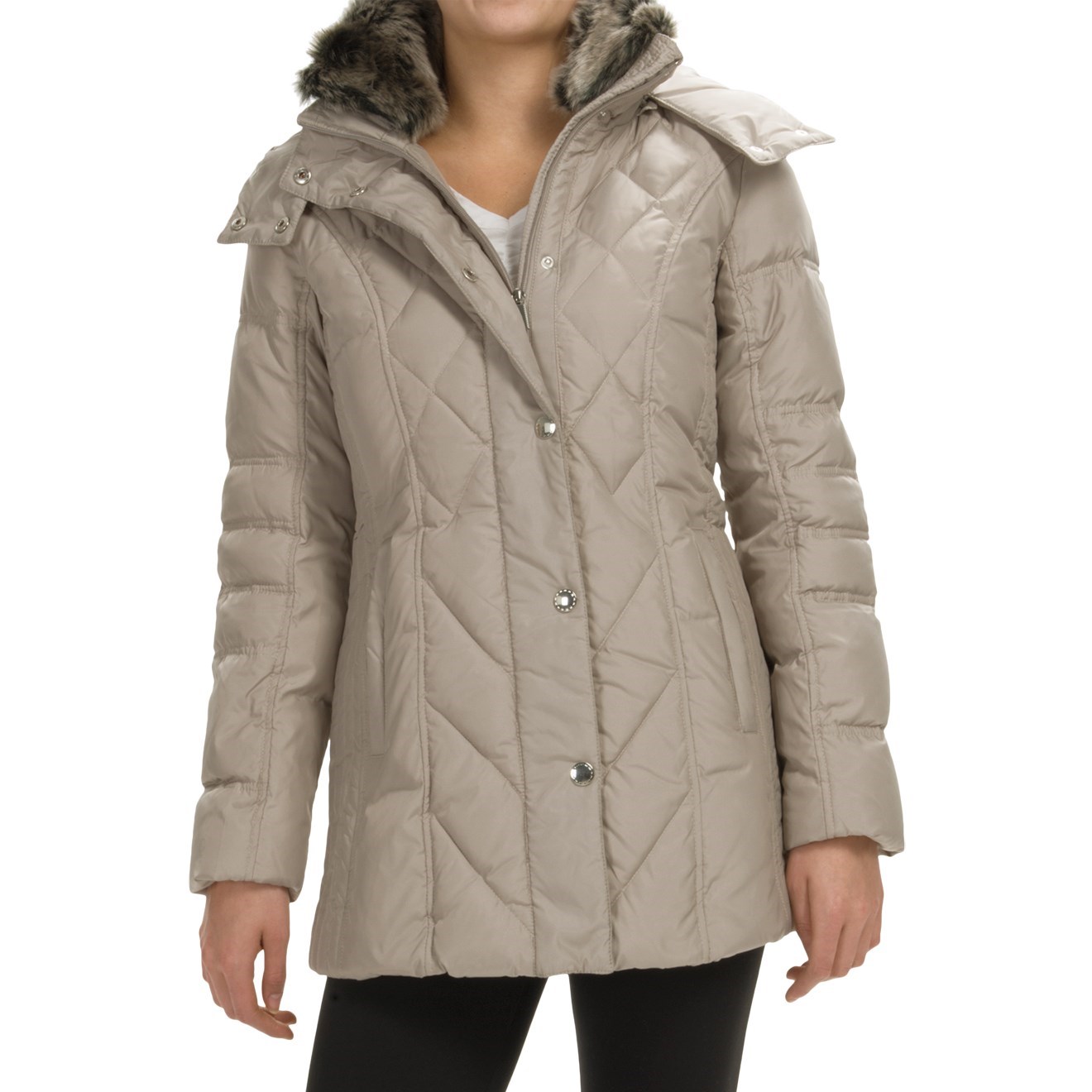 London Fog Down Quilted Puffer Coat (For Women) - Save 73%