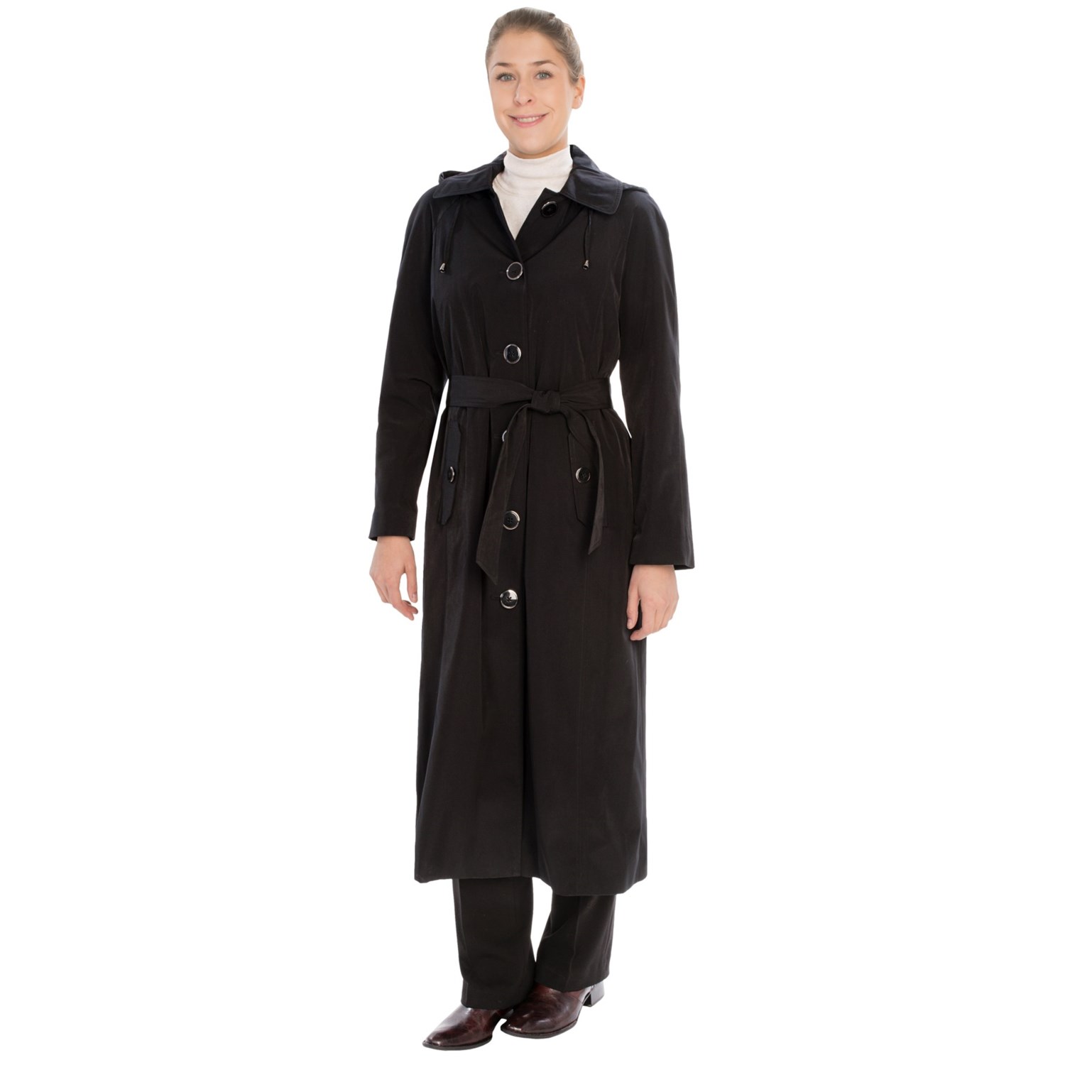 London Fog Full-Length Faux-Silk Trench Coat (For Women) 6643N - Save 41%