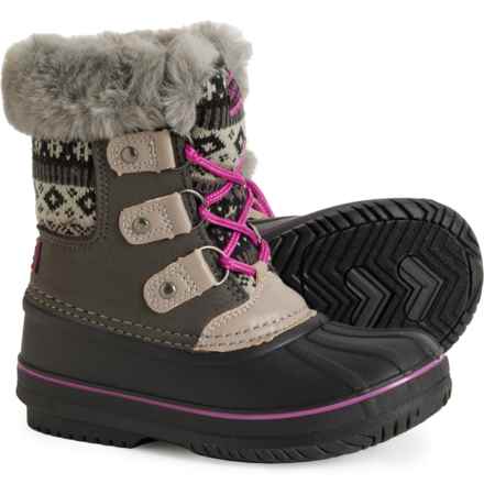Girls Tottenham Pac Boots in Grey/Pink