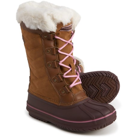 tan snow boots with fur