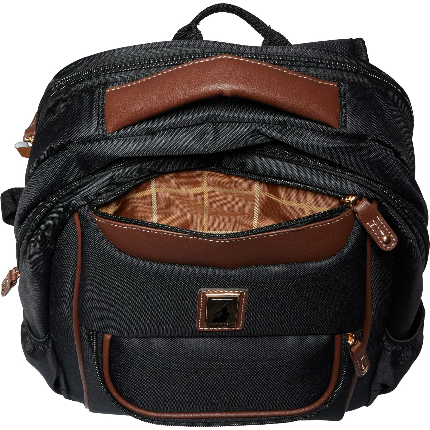 London Fog Westminster DLX Backpack - Black-Chestnut - Save 48%
