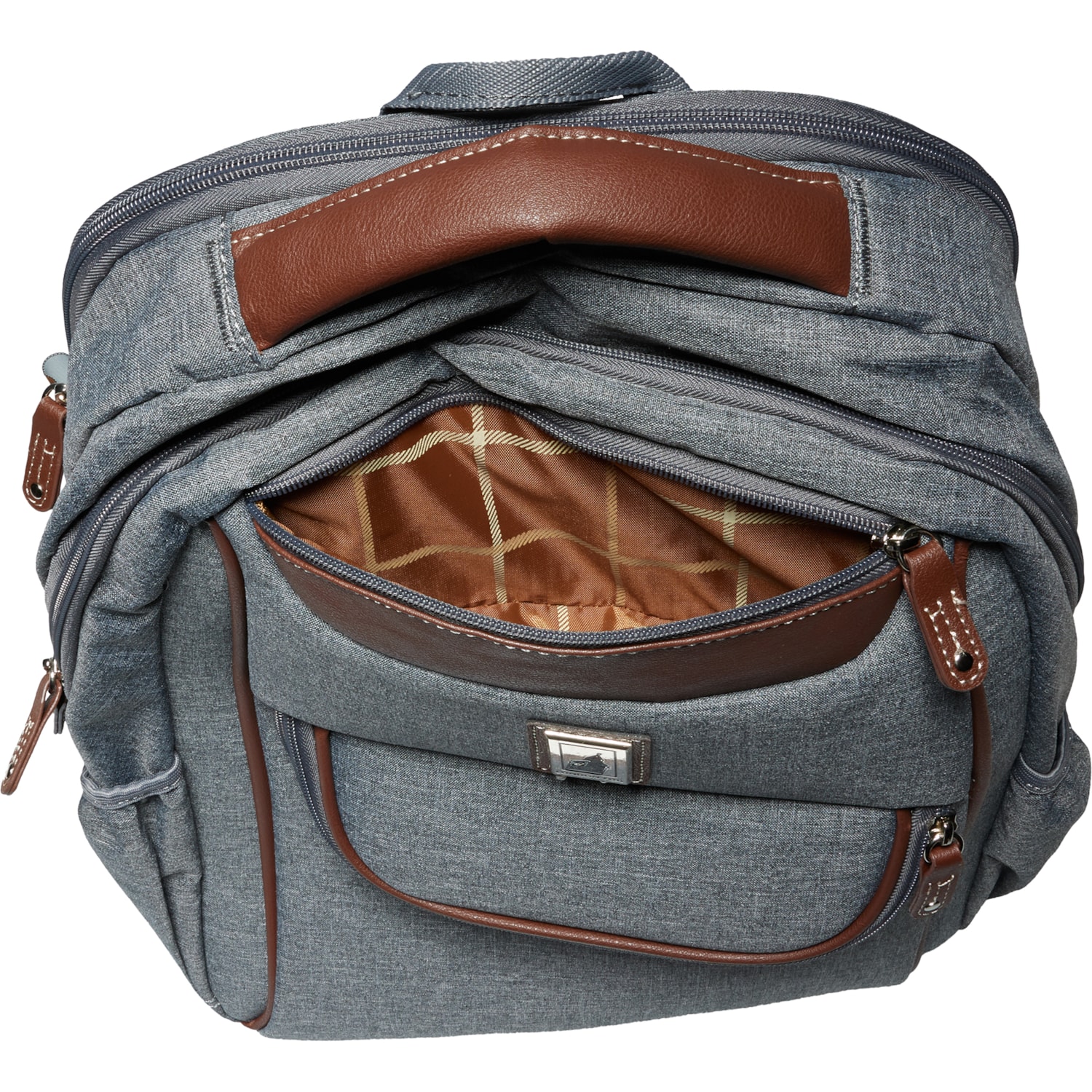 London Fog Backpack with Silver Accents Amazon.com | London Fog Regent Platinum 17 main image 2