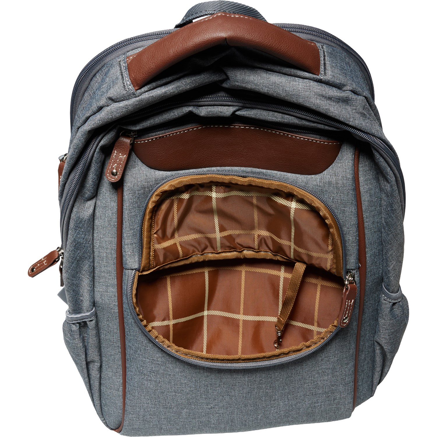 (取寄) ロンドン フォグ ウェストミンスター DLX バックパック - グレイ London Fog Westminster DLX Backpack - Grey Heather-Chestnut  Grey Heather/Chestnut London Fog Westminster DLX Backpack - Grey Heather-Chestnut - Save 48%