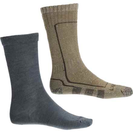 Lorpen T2 Cold-Weather System Eco Hunting Socks - 2-Pack, Merino Wool, Crew (For Men) in Brwn