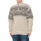 Lost Horizons Bjorn Wool Sweater - Cotton Lining, Zip Neck in Light Natural