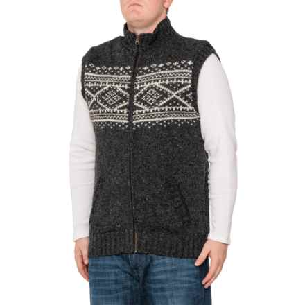 Lost Horizons Sven Fleece-Lined Vest - Wool in Black Natural