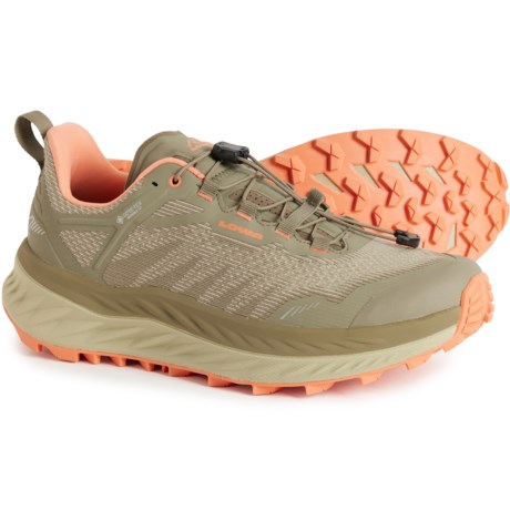 Lowa Fortux Gore-Tex® Trail Running Shoes - Waterproof (For Women) in Seaweed/Melon
