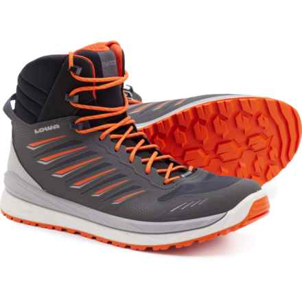 Lowa Made in Europe Axos Gore-Tex® Mid Hiking Shoes - Waterproof (For Men) in Graphite/Flame