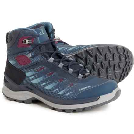 Lowa Made in Europe Ferrox Gore-Tex® Mid Hiking Boots - Waterproof (For Women) in Navy/Ice Blue