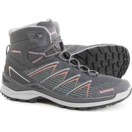Lowa Made in Europe Ferrox Pro Gore-Tex® Mid Hiking Shoes - Waterproof (For Women) in Graphite/Salmon