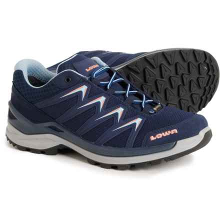 Lowa Made in Europe Innox Pro Gore-Tex® Low Hiking Shoes - Waterproof (For Women) in Navy/Salmon