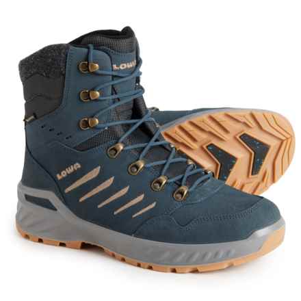 Lowa Made in Europe Nabucco Gore-Tex® Winter Hiking Boots - Waterproof, Insulated (For Men) in Steel Blue/Beige