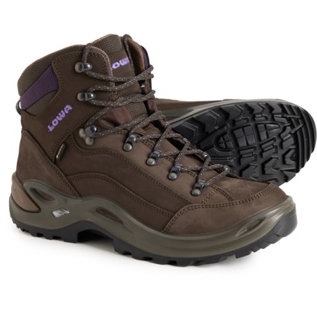 Lowa Made in Europe Renegade Gore-Tex® Mid Hiking Boots - Waterproof (For Women) in Slate/Blackberry