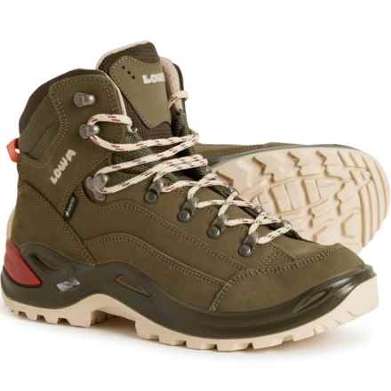 Lowa Made in Europe Renegade Gore-Tex® Mid Hiking Boots - Waterproof, Leather (For Women) in Grey Green/Panna