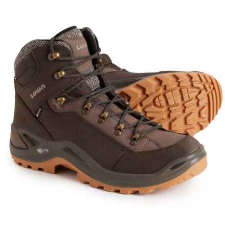 Lowa Made in Europe Renegade Gore-Tex® Warm Mid Hiking Boots - Waterproof, Insulated, Nubuck (For Men) in Slate/Clove