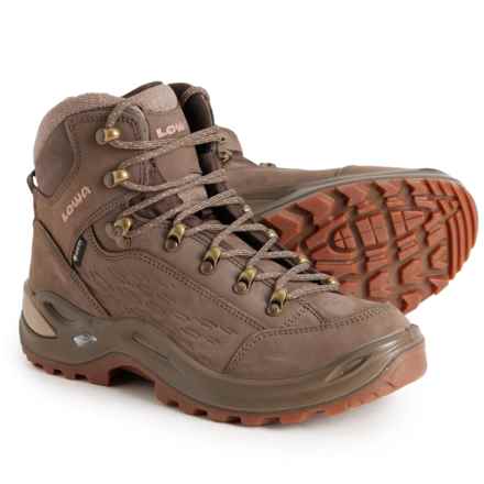 Lowa Made in Europe Renegade Gore-Tex® Warm Mid Hiking Boots - Waterproof, Insulated, Nubuck (For Women) in Stone/Bronze