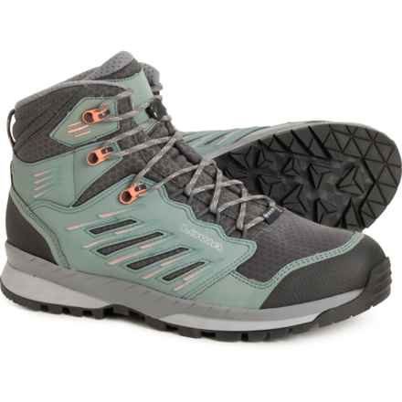 Lowa Made in Germany Trek Evo Gore-Tex® Mid Hiking Boots - Waterproof (For Women) in Smoke Green/Melon