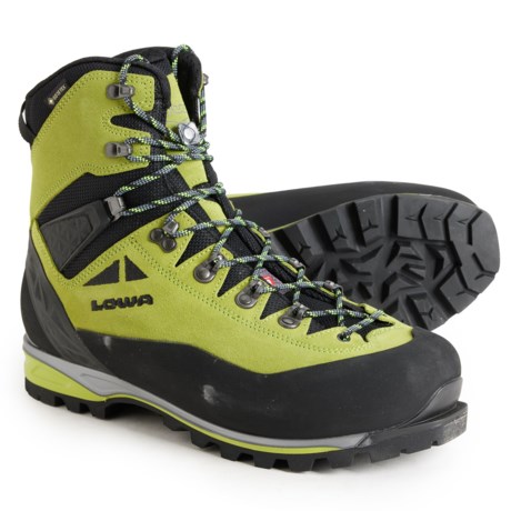 Lowa Made in Italy Alpine Expert Gore-Tex® Mountaineering Boots - Waterproof (For Men) in Lime/Black